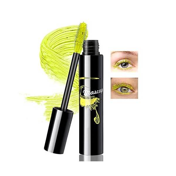 Boobeen Mascara volume coloré pour cils, allongement et volumisation des cils, mascara cils en fibre de soie 4D pour femme, m