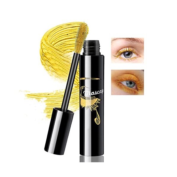 Boobeen Mascara volume coloré pour cils, allongement et volumisation des cils, mascara cils en fibre de soie 4D pour femme, m