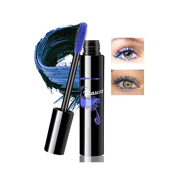 Boobeen Mascara volume coloré pour cils, allongement et volumisation des cils, mascara cils en fibre de soie 4D pour femme, m