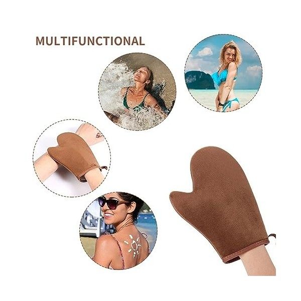 Self Tan Mitt Tanner,Gant Autobronzant,2 Pièces Gant Autobronzant Premium,Gants Autobronzants Paquet,Gant Bronzage En Velours