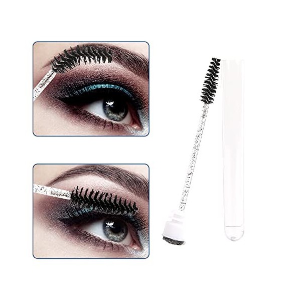 20 ensembles de brosses à cils, brosses à mascara jetables avec bouteilles, peigne à cils, brosse à sourcils, tubes vides, pe