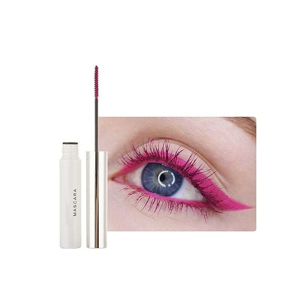 2pcs Imperméable à Leau Mascara Eyelash Primer, Mascara Cils Volumineux Extra Longs En Fibres Colorées, Charmant Mascara Lon