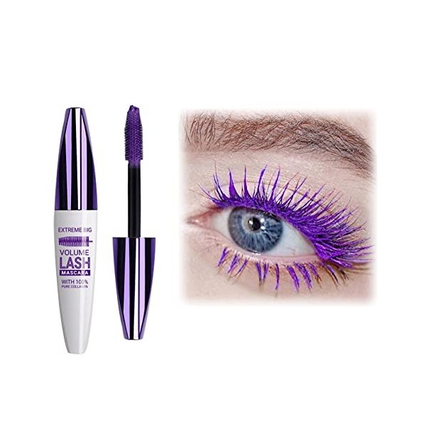 5D Spectacular Volume Silk Fibre Mascara Thick Long Lashes Waterproof 05 PURPLE 