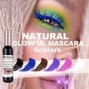 Mascara Coloré, MKNZOME 6 Couleurs Mascara Waterproof Longue Tenue Mascara Fibre de Soie 4d Maquillage Femme Yeux pour Hallow