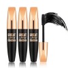 4D Waterproof Silk Fiber Thick Lengthening Mascara, Onebikiniha Mascara, 4d Silk Fiber Eyelash Mascara Waterproof, Lengthenin