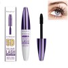 Pemarlis Mascara Fibre De Soie 5D,mascara effet faux cils imperméable,anti-taches,Pas dagglutination,CréEr Un Allongement De