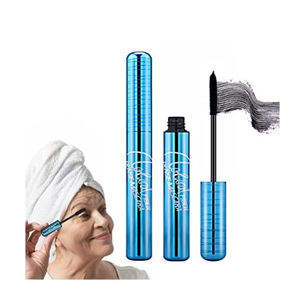 Oyria Mascara Prime Lash pour Femmes âgées Mascara Dense en Fibres Naturelles Mascara allongeant et volumateur Mascara Effet 