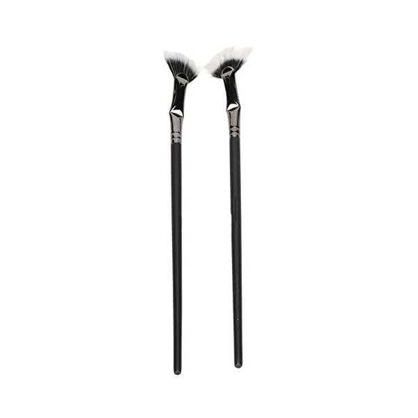 2pcs Fan Mascara Brushes, Lash Wand Brush Fan pour des Effets Liftés Naturels et Améliorer les Cils Inférieurs, Séparateur de