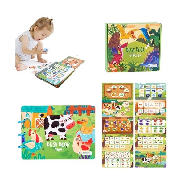 Dr. Glows Sensory Book - Keep Kids Off Devices, 2024 Newest Sensory Toys for Toddlers, Busy Book for Develop Learning Skills