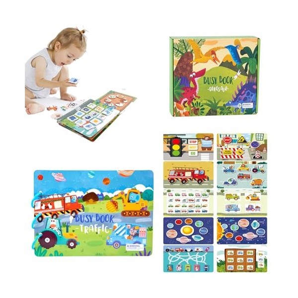 Dr. Glows Sensory Book - Keep Kids Off Devices, 2024 Newest Sensory Toys for Toddlers, Busy Book for Develop Learning Skills