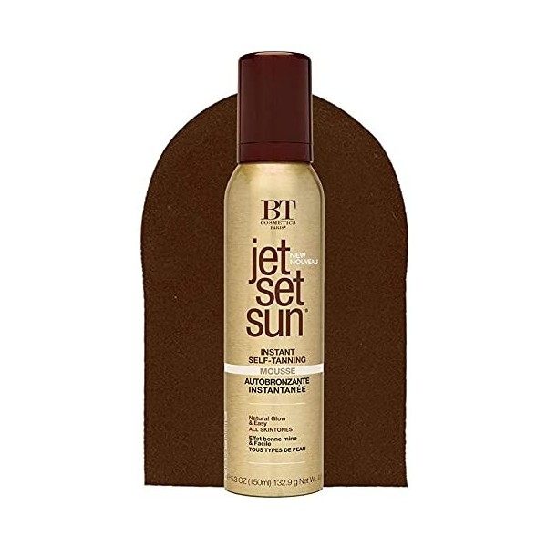 Jet Set Sun Mousse Bronzante, Autobronzant en Mousse, Self Tanning Mousse, Instantannée 150 ml