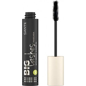 SANTE Naturkosmetik Big Lashes Mascara 01 Mascara noir pour cils XL pour cils épais et longs, extrait dhuile damande bio, v