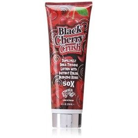 Fiesta Sun Black Cherry Crush Dark Tanning Sunbed Lotion with Bronzing Beads for Instant Color Bottle 236 ml