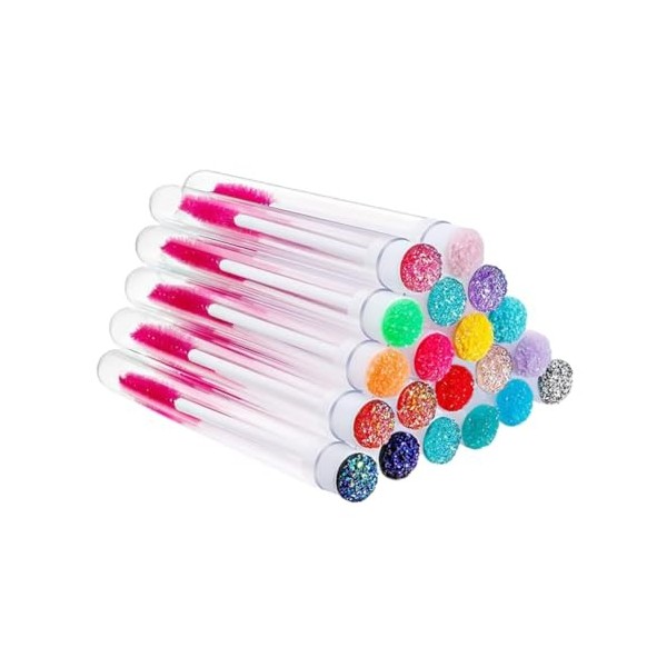 FRCOLOR Brosse DExtension De Cils Conteneur En Diamant Fibre Artificielle 20 Pièces