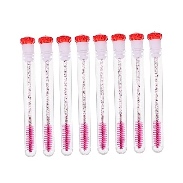 Angoily 16 Pièces Brosse À Mascara Diamant Outils Pour Cils Récipient De Maquillage De Mascara En Cristal Outil De Strass Con