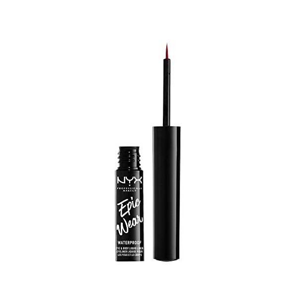 NYX PROFESSIONAL MAKEUP Epic Wear Semi Perm Lqd Lnr Black Eyeliner, 01 Black, 3.50 ml Lot de 1 