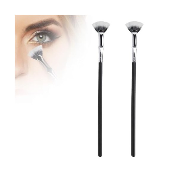 Folding Angle Scalloped Lash Brush, Mascara Fan Brush, Angled Fan Shaped Eyelash Brush, 2024 New Fan Mascara Brushes Eyelash 