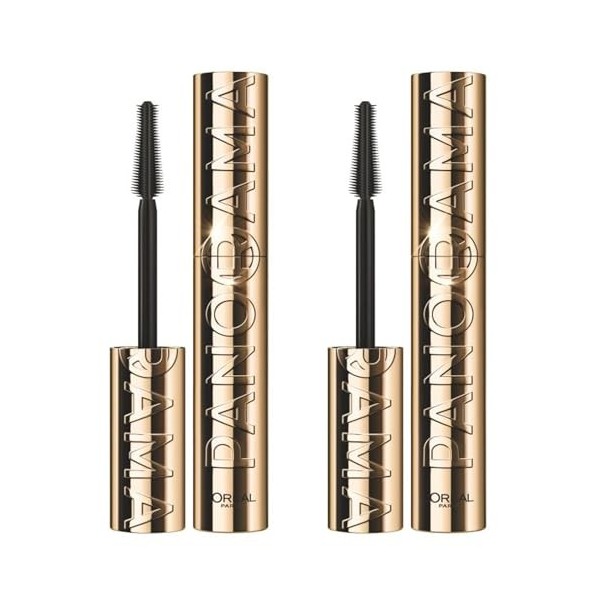 LOréal Paris - Mascara Volume Panoramique - Sans Paquet - Panorama Volume Millions de Cils - Noir - Lot de 2