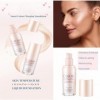 FINEVERNEK 2PCS Fondation Liquide, Fond de Teint Changeant de Couleur-Base de Maquillage Liquide Foundation Etanche Correcteu