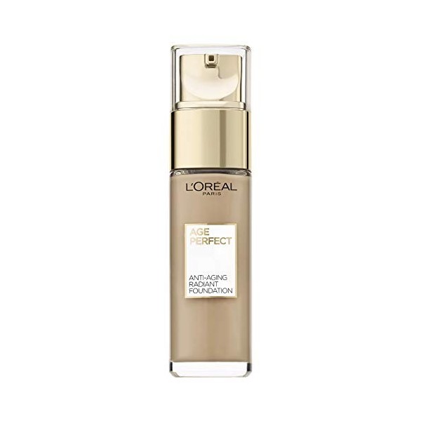 LOréal Paris Maquillage Peau Mature Fondation Liquide avec FPS 17 pour un teint éclatant Hydratant Age Perfect Maquillage n°