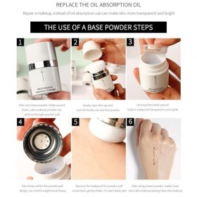 Poudre Fixatrice de Contrôle de Lhuile, Poudre Fixatrice, Poudre, Poudre Libre Légère et Durable Crée un Effet de Flou Artis