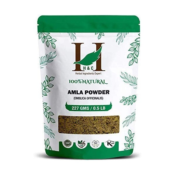 H&C 100% Natural Amla Powder Emblica Officinalis - 227 gramme | Riche en Vitamine C