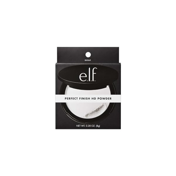 e.l.f. Poudre Perfect Finish HD, estompe les ridules et les imperfections, à porter toute la journée, parfaite pour les dépla