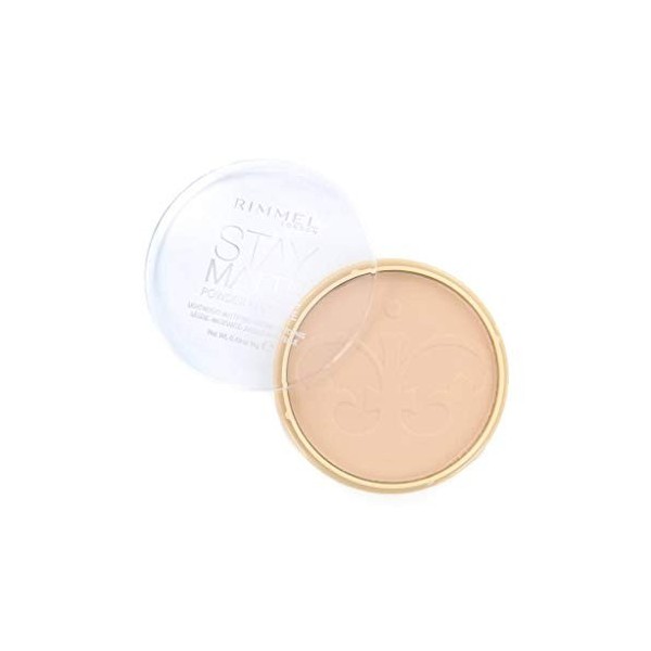 Rimmel London Stay Matte Pressed Powder 005 Silky Beige Houppe à Poudre 14 g