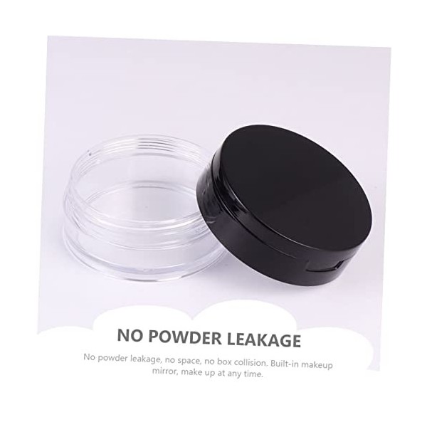 Ipetboom 2 Ensembles Poudrier Récipient à Poudre Rond Conteneurs En Plastique Boîtes De Poudre De Maquillage Poudre Pour Le C