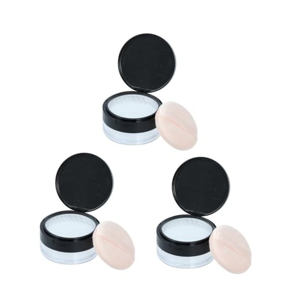 DOITOOL 3 Pièces étui à maquillage compact en poudre support pour houppettes poudrière contenant de poudre de maquillage supp