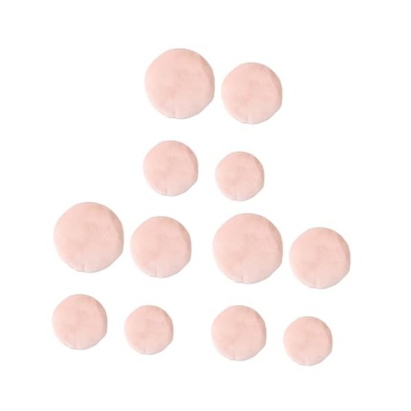 12 Pièces Houppette à Gâteau Bouffée De Corps De Coton Pour Le Visage Bouffée Faciale Bouffée De Maquillage Cosmétique Affron