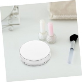 Ipetboom 2 Pièces Miroir De Toilette Récipient à Poudre Pour Poudre Étui De Fond De Teint Coussin Boîtes De Poudre Rechargeab