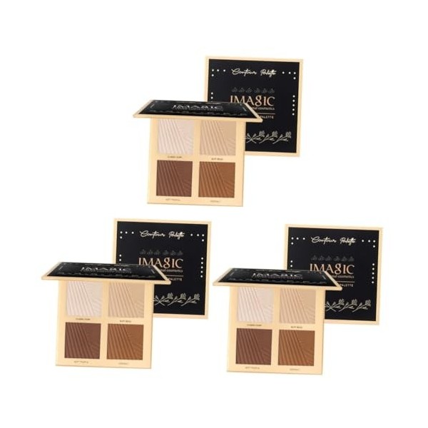 DOITOOL Surligneur Cosmétique Kit Éclaircir Poudre Contouring Fondation Anti-Cernes Surligneur Maquillage Anti-Cernes Palette