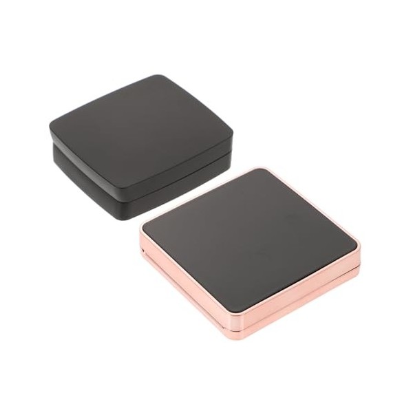 DOITOOL 4 Pièces boîte de houppette récipient rechargeable vide houppette en vrac boite plastique caisse de fondation vide ré