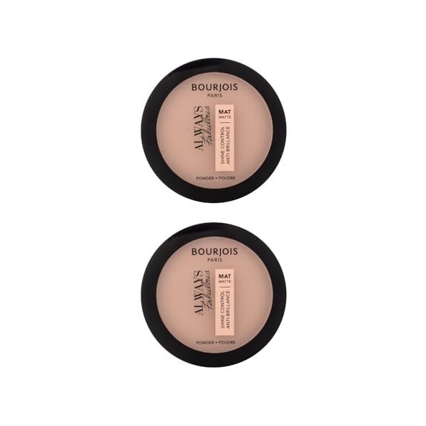 2 x Bourjois Always Fabulous Shine Control Matte Powder 10g - 200 Rose Vanilla