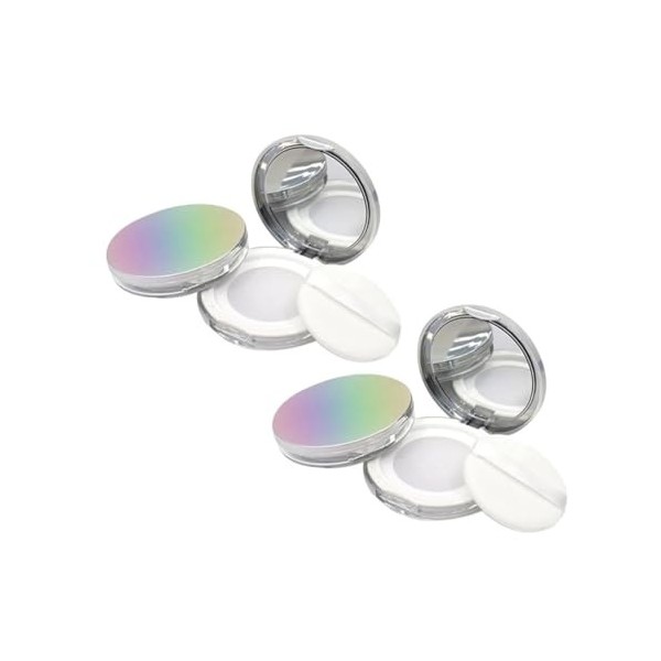 FOMIYES 6 Pièces Poudrier Poudre Porte-farine Mini-maquillage Cas De Crème Cosmétique Houppette Et Contenant Mini Houppette É
