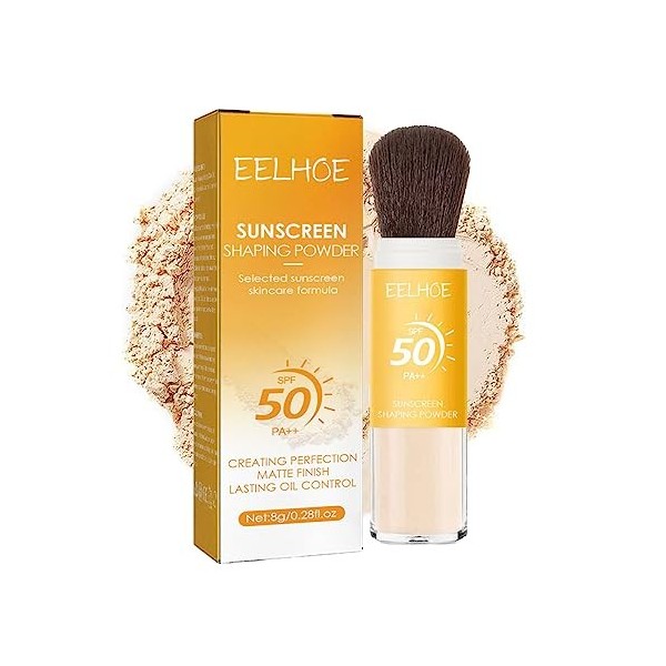 Translucent Sunscreen-Infused Setting Powder, Oil Control Natural Matte Finish, Durable Light Breathable, Mineral Sunscreen S