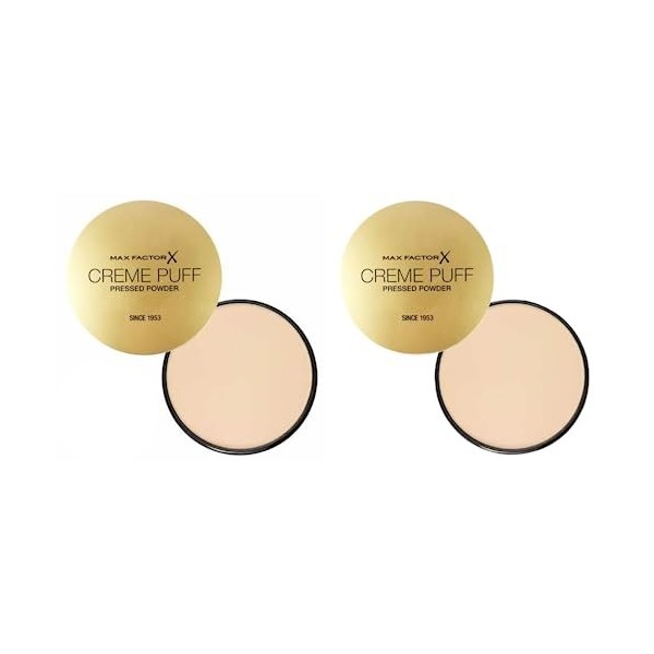 2 x Max Factor Creme Puff Face Powder 14g - 40 Creamy Ivory