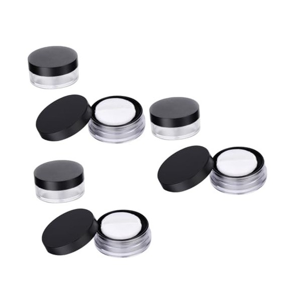 Angoily 6 Pièces étui à houppette vide pots ronds de poudre contenant de poudre de maquillage poudrière vide cosmétique boîte