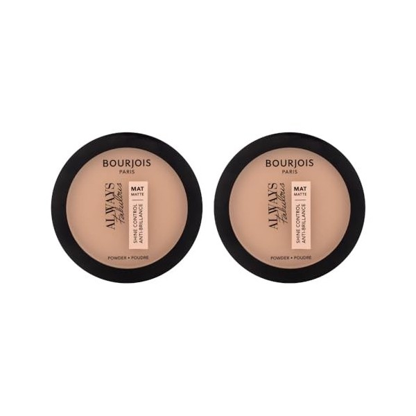 2 x Bourjois Always Fabulous Shine Control Matte Powder 10g - 410 Golden Beige