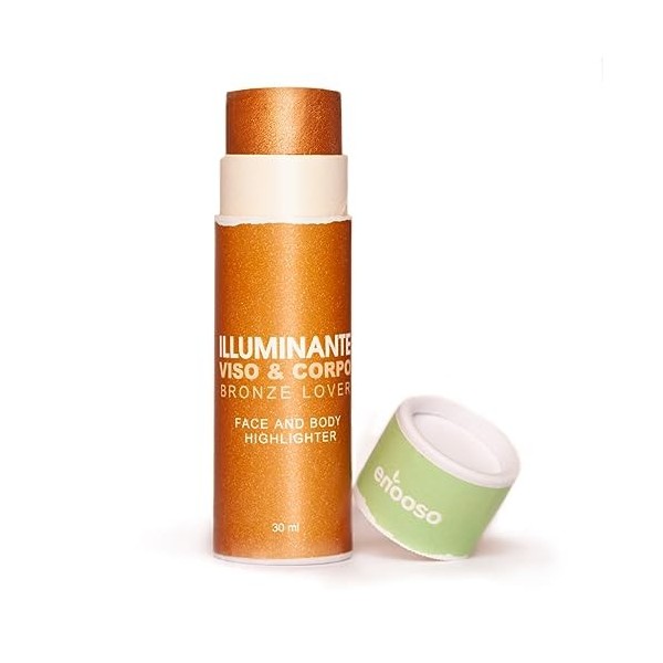 Enooso - Huile Solide Illuminatrice Visage et Corps - Stick Crème Parfumé et Nourrissant au Miche Naturel - Maquillage Enlumi