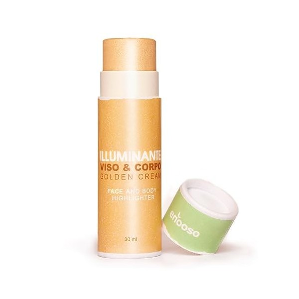 Enooso - Huile Solide Illuminatrice Visage et Corps - Stick Crème Parfumé et Nourrissant au Miche Naturel - Maquillage Enlumi