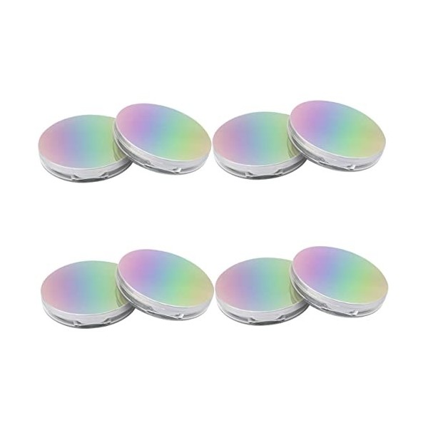 minkissy Affronter 6 Pièces Poudrier Houppette Pour Le Visage à Houppette Compact à Poudre Cas De Poudre De Maquillage Poudre