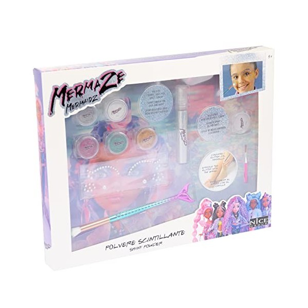 Nice Group Sirena Mermaze Shiny Powder Set-Poudre étincelante pour Visage et Corps et Huile Spray pour Enfants, 27007