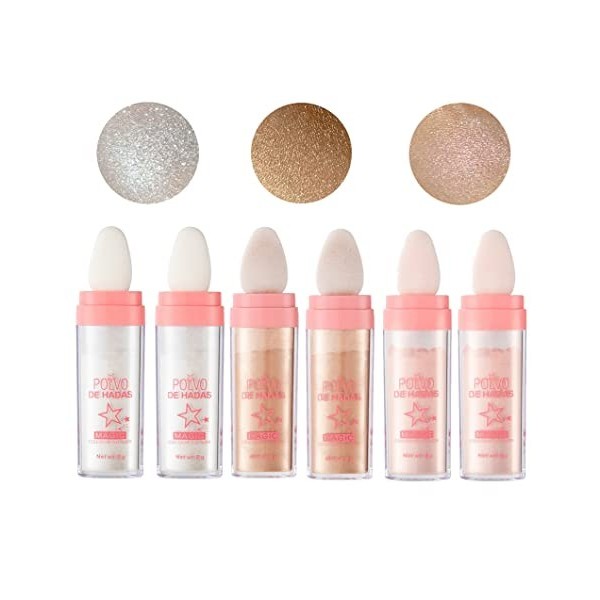 Polvo De Hadas Bâton de poudre à tapoter Highlight,Highlight Poudre Tapotante,Shimmer Visage et Corps Surligneur Poudre Stick