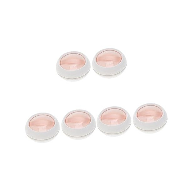 Ipetboom 6 Pièces houppette de maquillage pot cosmétique de voyage contenant de poudre de maquillage poudrière vide étui à co