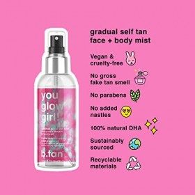 b.tan You Glow Girl Brume bronzante éclat progressif pour visage et corps - 100 ml