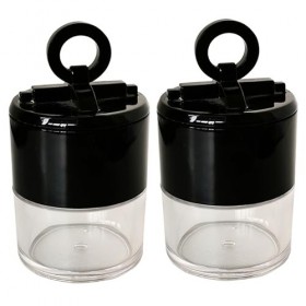 FOMIYES 10 Pièces Poudrier étui à poudre portable pinceau poudre rechargeable vide boite plastique houppette contenant de pou