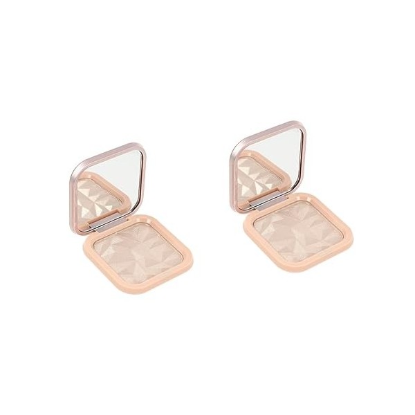 Lot de 2 poudres de réparation pour le visage - Poudre surligneuse pour le visage - Poudre de maquillage pour le visage