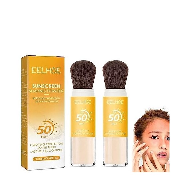 Mineral Sunscreen Setting Powder,Lightweight and Breathable,Oil Control,Long-Lasting Makeup,Sunscreen Setting Powder for All 